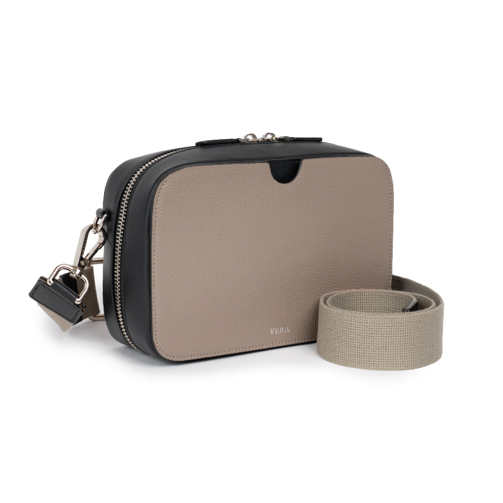 VERA A Block with Canvas Strap in Black Rubik