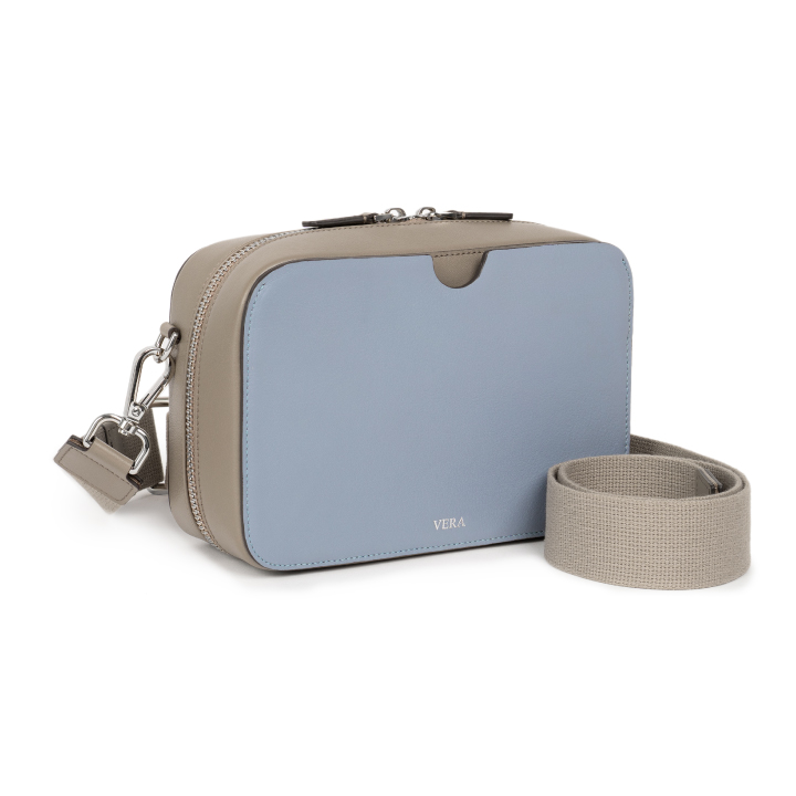 VERA A Block with Canvas Strap in Boxy Blue