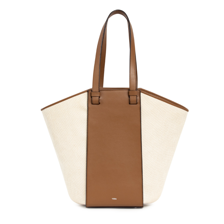 VERA Cabas Tote in Canvas Tan