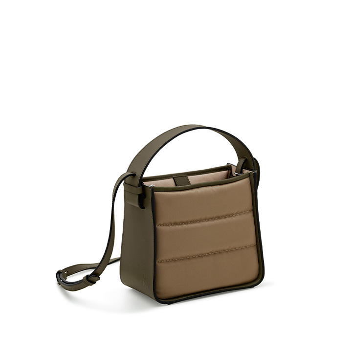 VERA Cabas Puffy in Olive / Savana