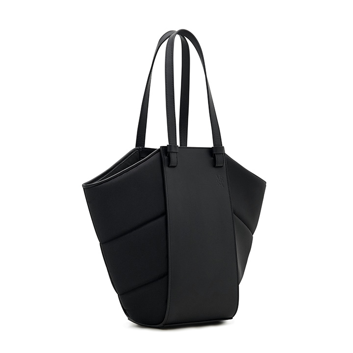 VERA Cabas Tote Puffy in Ash / Black