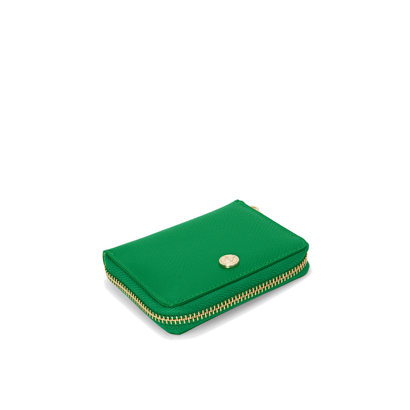VERA Emily Zipped Wallet in Confident Green