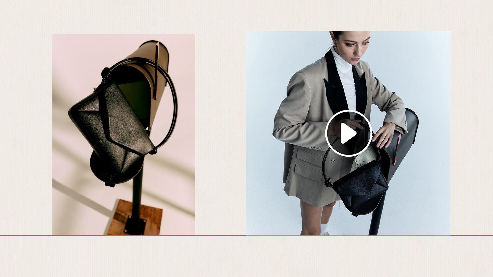 VERA Enveloppe Leather Crossbody Bag