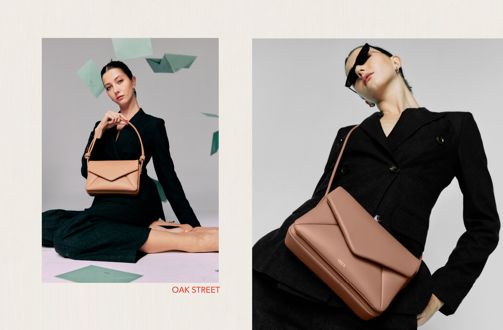 VERA Enveloppe Leather Crossbody Bag