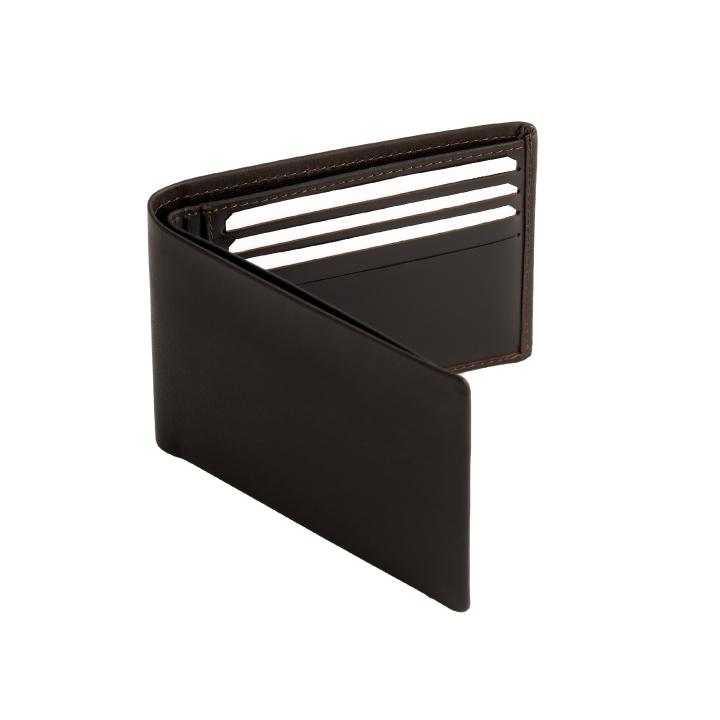 VERA MEN - Sleek Note Sleeve Wallet in Brown