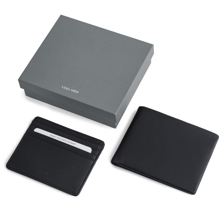 VERA MEN - Note Sleeve Wallet and Card Holder in Navy