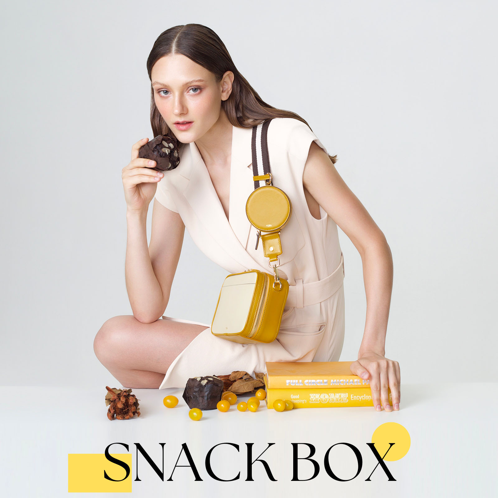VERA Snack Box leather crossbody bag