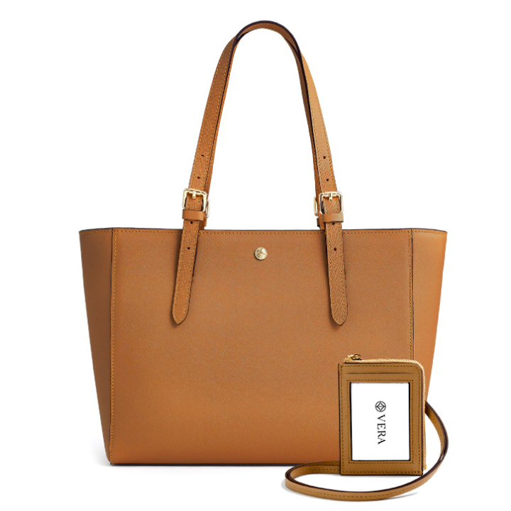 VERA The First Bag and Badge in Caramel