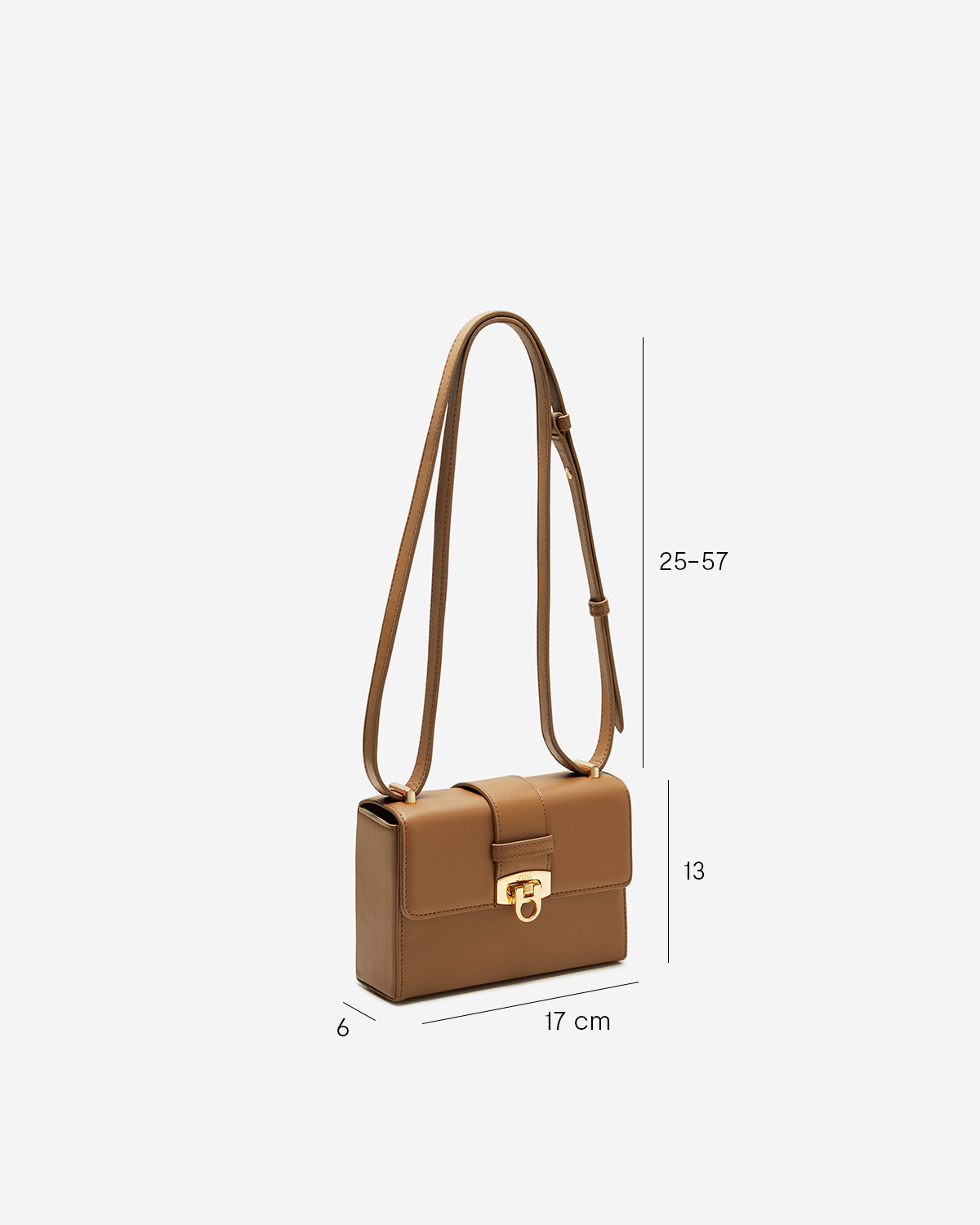 กระเป๋าถือหนังแท้ VERA Alex Leather Crossbody bag สี Latte