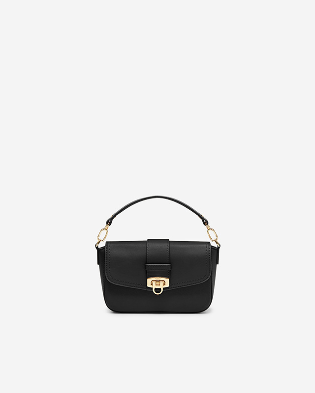 กระเป๋าสะพายข้างหนังแท้ VERA Alexis Leather Crossbody bag สี Just Black