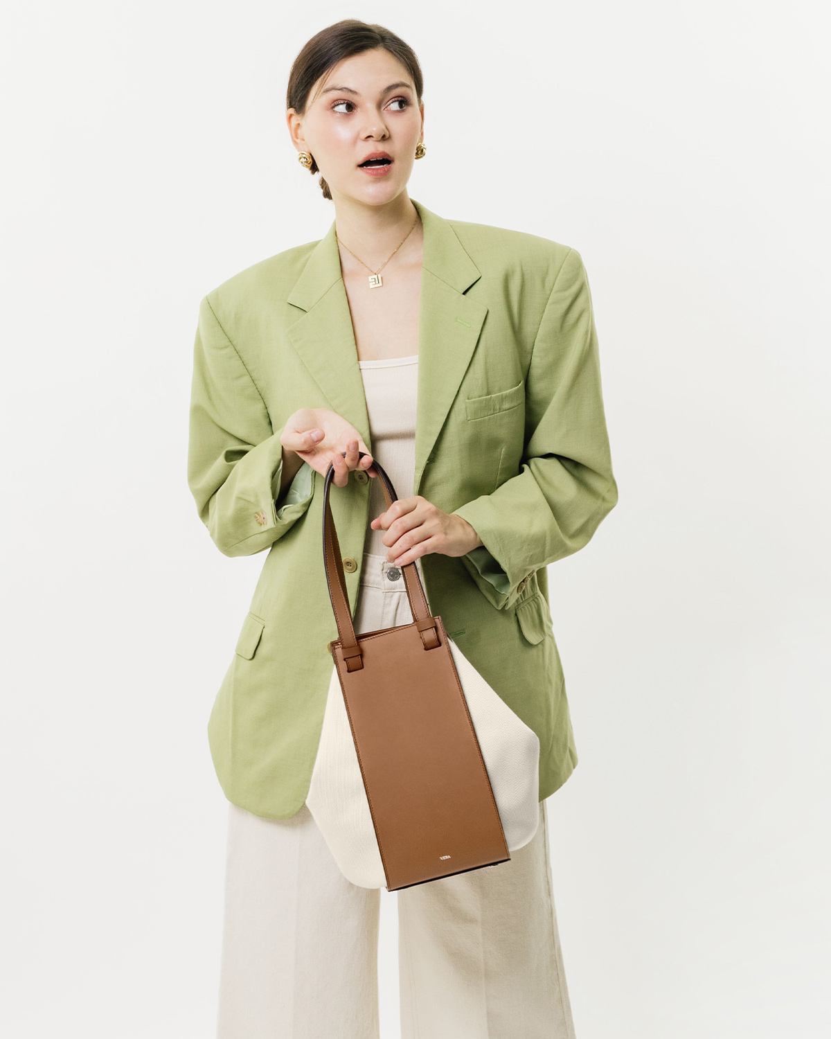 VERA Cabas Tote in Canvas Tan