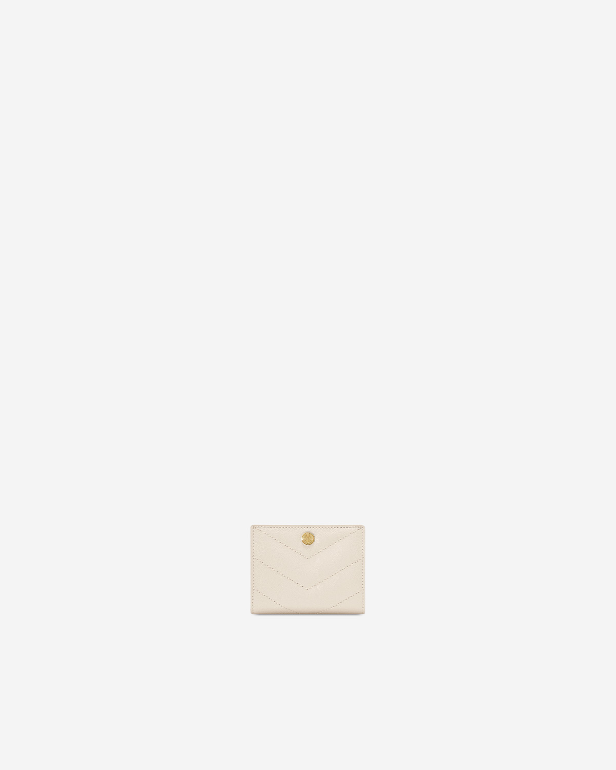 VERA CAVIAR Petite Wallet in Oyster กระเป๋าสตางค์แบบ 2 ทบ ทำจากหนังแท้ลาย Caviar สี Oyster