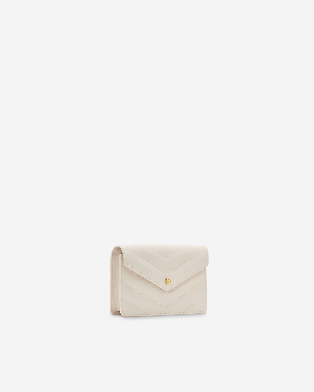 VERA CAVIAR Wallet on Chain in Oyster กระเป๋า WoC หนัง Caviar พร้อมสายหนังและสายโซ่ สี Oyster
