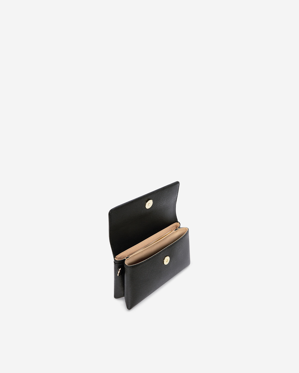 VERA Emily Crossbody with Leather Braided Gold Chain in Powerful Black กระเป๋าสะพายข้างหนังแท้ พร้อมสายโซ่สีทองร้อยหนัง สีดำ
