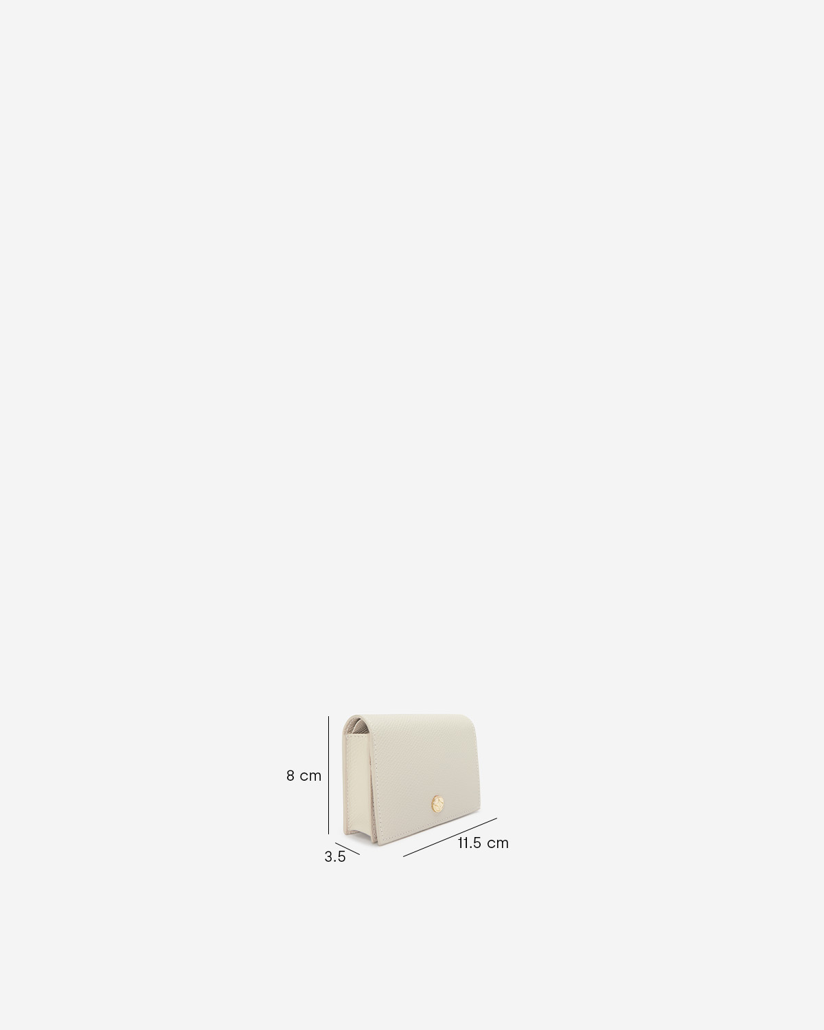 VERA Emily Flap Wallet with Leather Braided Gold Chain in Calming Beige กระเป๋าสตางค์หนังแท้ แบบเปิดฝา พร้อมสายโซ่สีทองร้อยหนัง สีเบจ