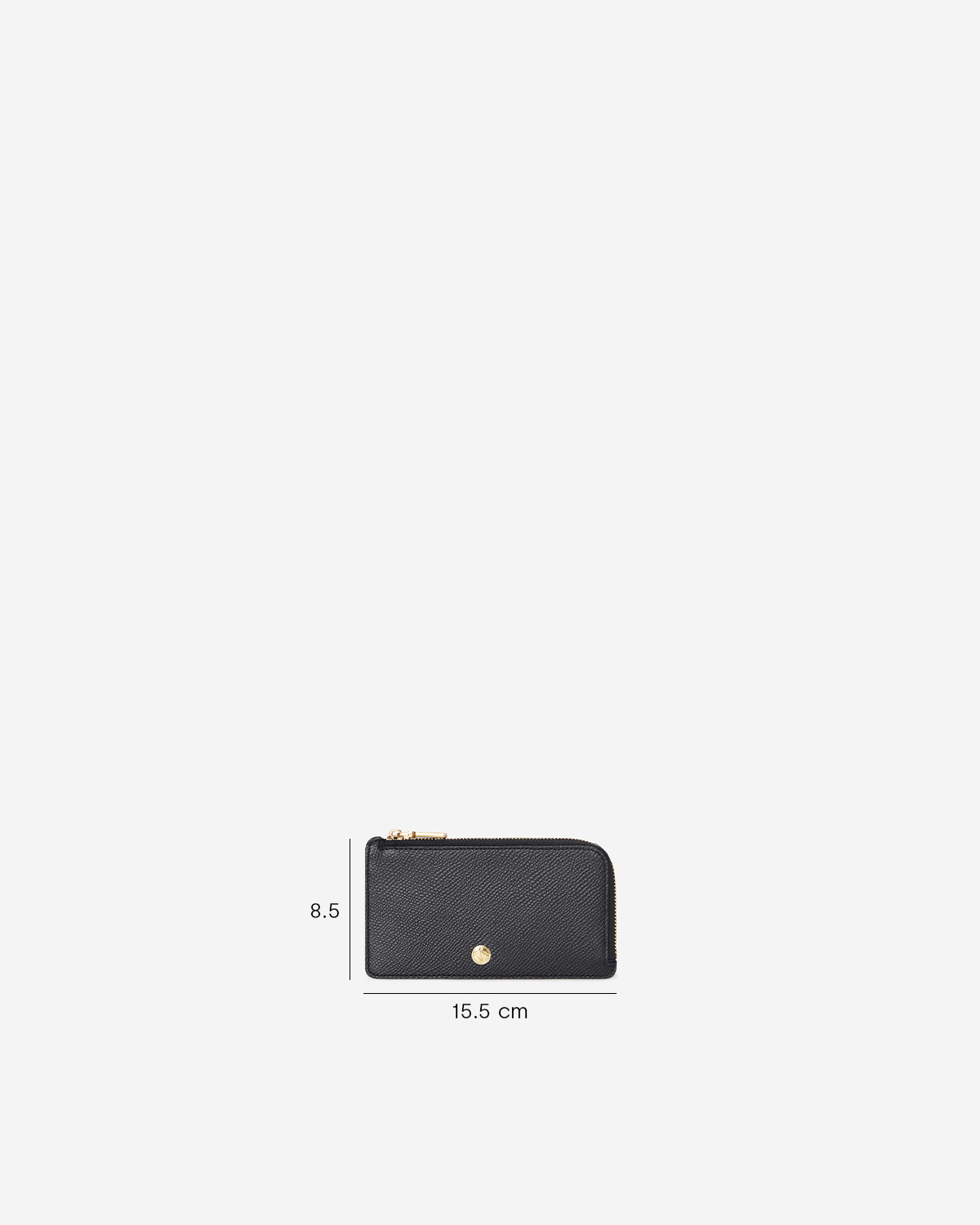 VERA Emily Long Card Holder in Powerful Black กระเป๋าใส่บัตรหนังแท้ ทรงยาว พร้อมช่องซิบ สีดำ