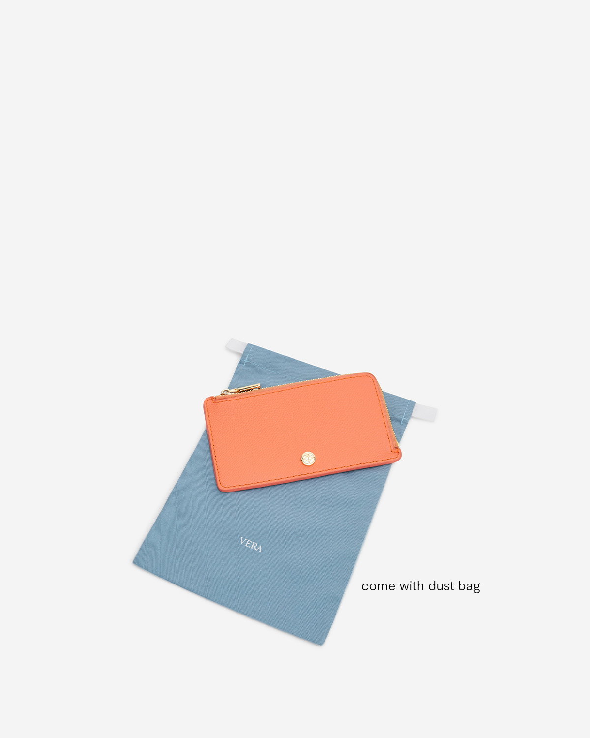 VERA Emily Long Card Holder in Powerful Black กระเป๋าใส่บัตรหนังแท้ ทรงยาว พร้อมช่องซิบ สีดำ