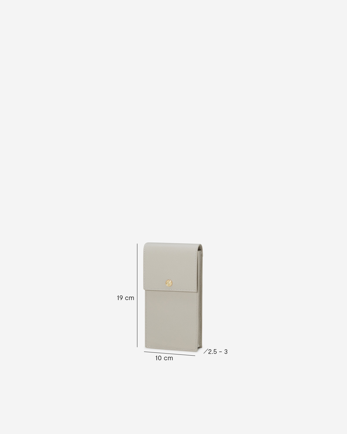 VERA Emily Phone Pouch with Leather Gold Chain in Calming Beige กระเป๋าใส่โทรศัพท์หนังแท้ พร้อมฟังก์ชั่นกระเป๋าสตางค์ มาพร้อมสายสะพายโซ่หนังถอดได้ สีเบจ