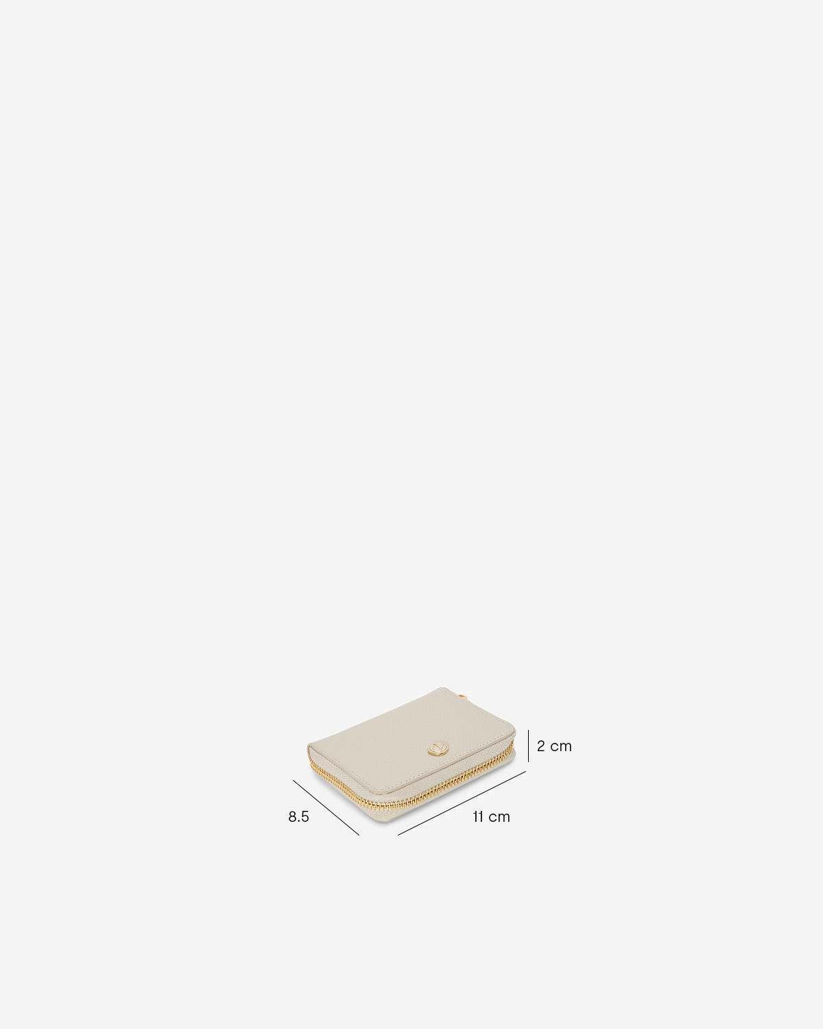 VERA Emily Zipped Wallet in Calming Beige กระเป๋าสตางค์หนังแท้ ทรงสั้น ซิปรอบ สีเบจ