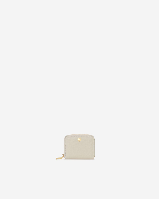 VERA Emily Zipped Wallet in Calming Beige กระเป๋าสตางค์หนังแท้ ทรงสั้น ซิปรอบ สีเบจ