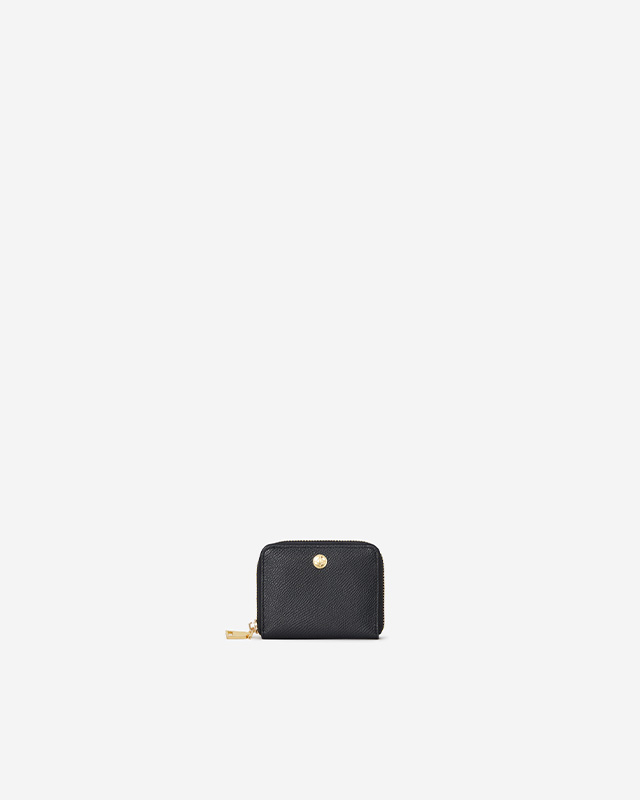 VERA Emily Zipped Wallet in Powerful Black กระเป๋าสตางค์หนังแท้ ทรงสั้น ซิปรอบ สีดำ