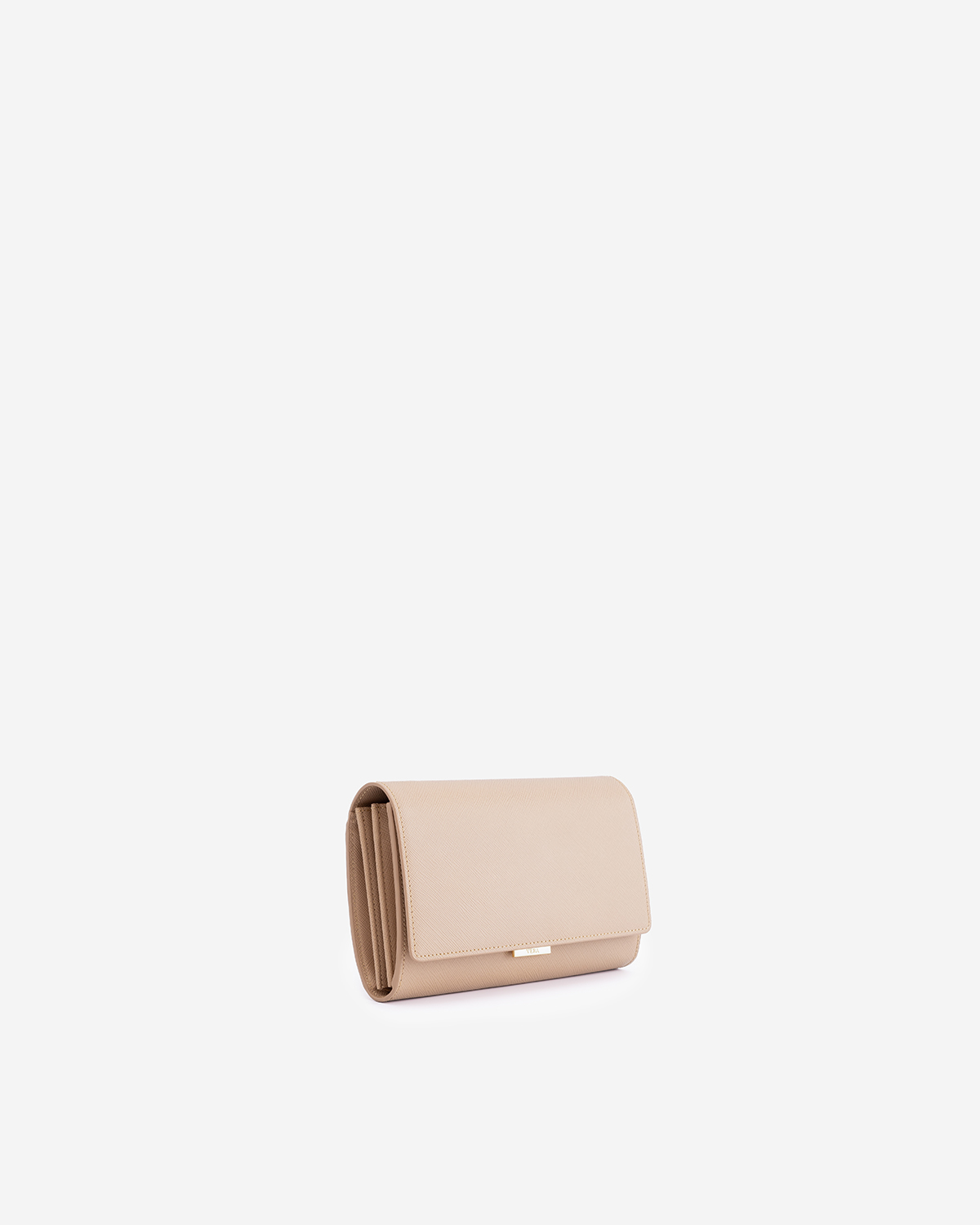 กระเป๋าสะพายข้างหนังแท้ VERA Freda Leather Wallet-on-Chain & Crossbody bag สี Nude