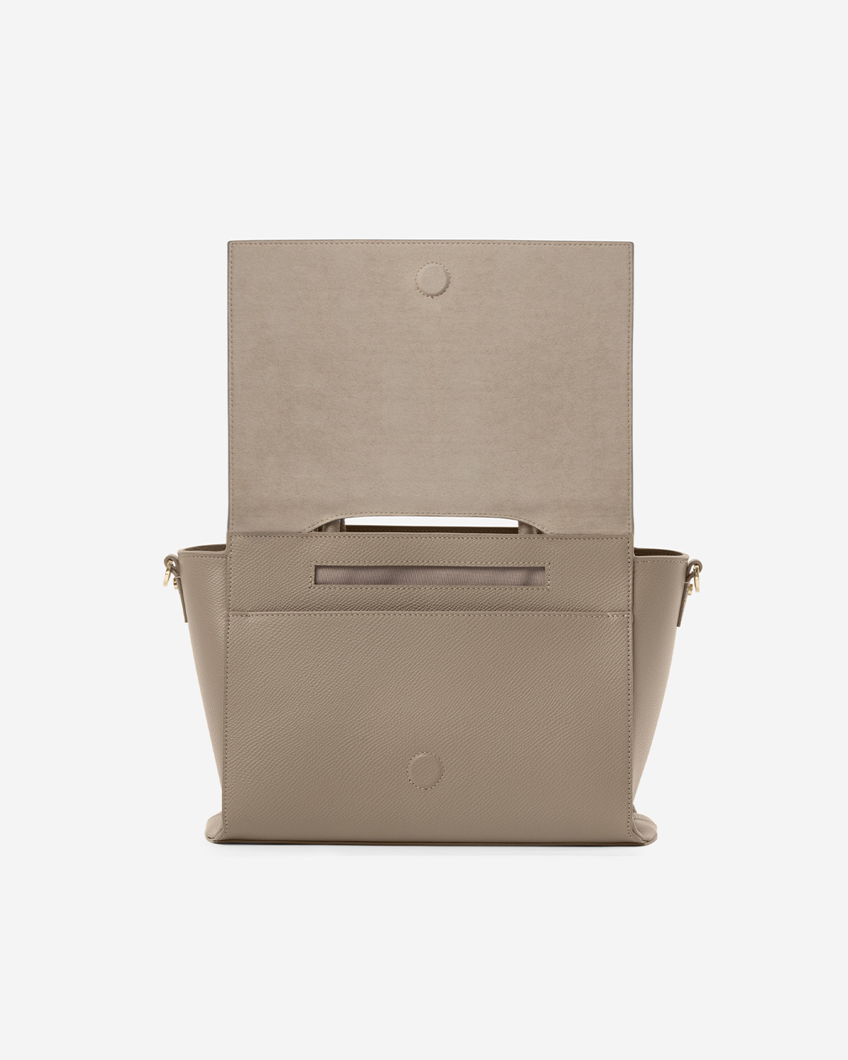 กระเป๋าถือหนังแท้ VERA Heidi Leather Handbag, ไซส์ 34 สี Taupe