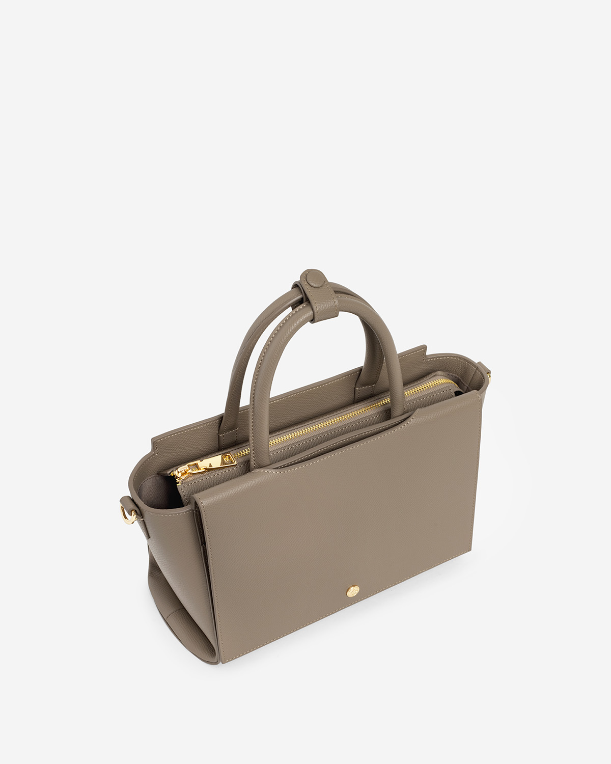 กระเป๋าถือหนังแท้ VERA Heidi Leather Handbag, ไซส์ 34 สี Taupe