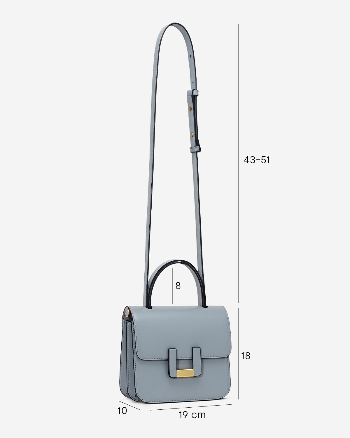 กระเป๋าคล้องไหล่ Shoulder bag หนังแท้ VERA U Edition Letterbox สี Grayson Wool