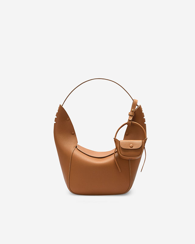 กระเป๋าคล้องไหล่ Hobo bag หนังแท้ VERA Lundi 20 Leather Hobo Bag สี Ginger