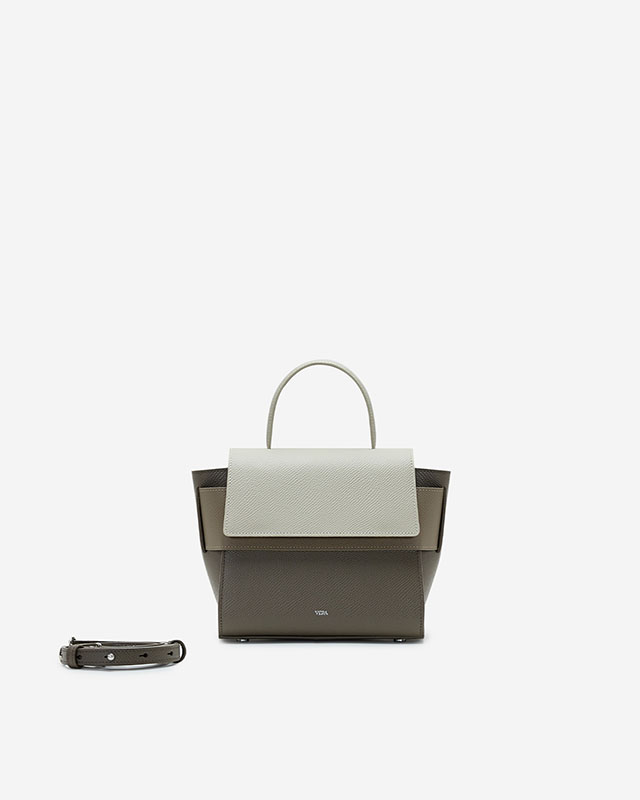 กระเป๋าถือหนังแท้ VERA Margo Leather Handbag, Size 20 สี Perfect Taupe