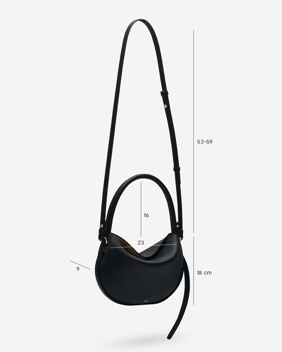 กระเป๋าคล้องไหล่ Shoulder bag หนังแท้ VERA Munne Leather Shoulder Bag สี Black