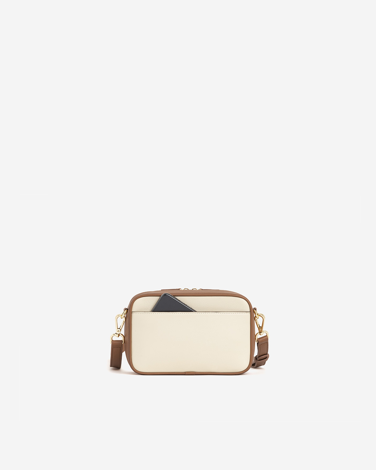 กระเป๋าสะพายข้างหนังแท้ VERA Snack Box Leather Crossbody bag สี Shokupan